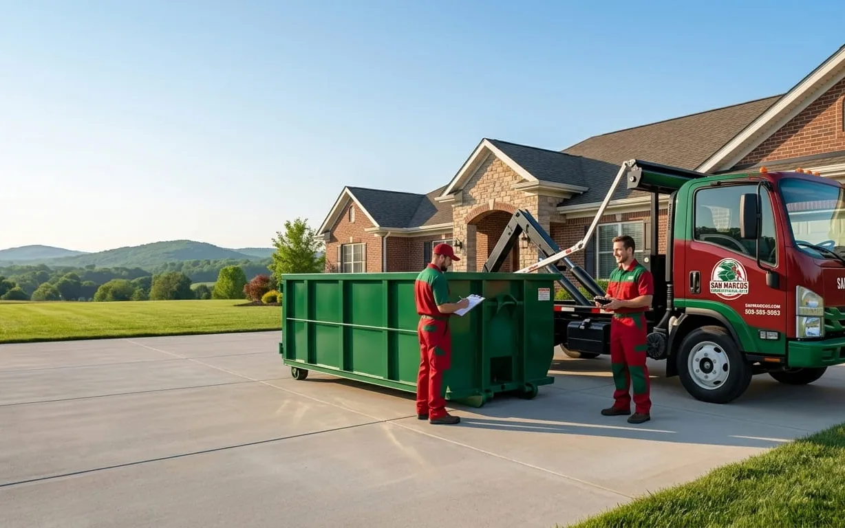 Dumpster rental in San Marcos TX Roll-off dumpster rental serving San Marcos, TX